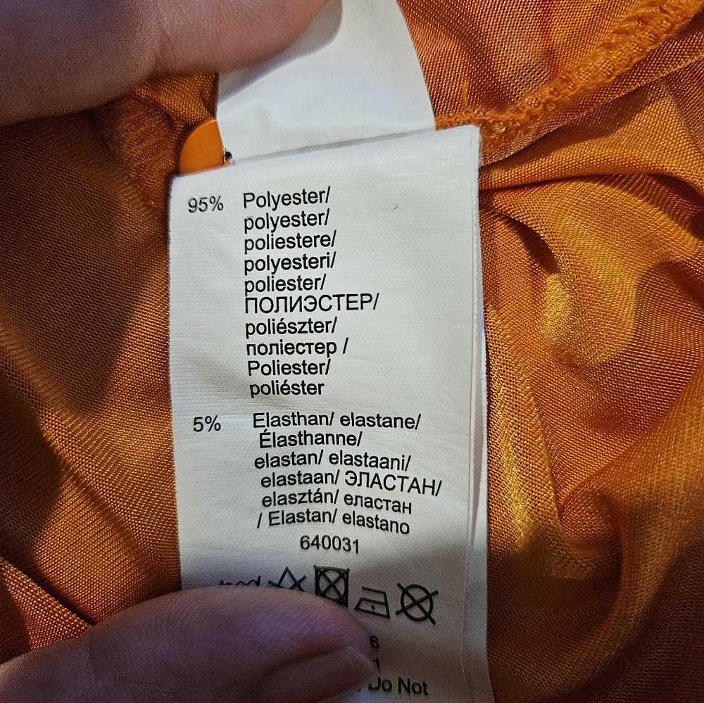 NEW Orange Maxi Dress Size XS Bohemian Strapless Resortwear Colorful Vacation - Picture 13 of 13